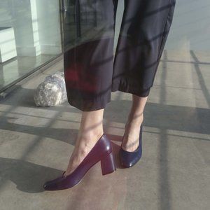 Maryam Nassir Zadeh - Maryam Pump in Navy Calf Leather (Size 37, or US 6.5 / 7)